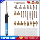 28 in 1 Wood Burning Kit 60W Temp Adjustable Pyrography Soldering Iron (US)