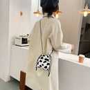 Cute Plush Drawstring Shoulder Bag Women Fluffy Messenger Street Mini Clutches