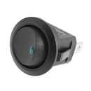 3 Models LED DIY Round Light Rocker Switch Power Button Switches (Green) Newly
