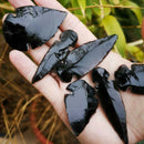 30-50mm Stunning Obsidian Carved Head Specimen Hot Healing Crystal Gifts B3C5