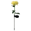 Solar Power Chrysanthemum Ground Light Flower Outdoor Garden Decor (Yellow)