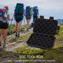 Outdoor Waterproof Sealed Case Dustproof Container EDC Tool Storage (Black)