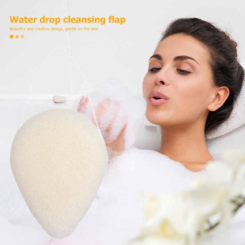 Water Drop Konjac Sponge Cosmetics Puff Facial Care Cleanser Flutter with S