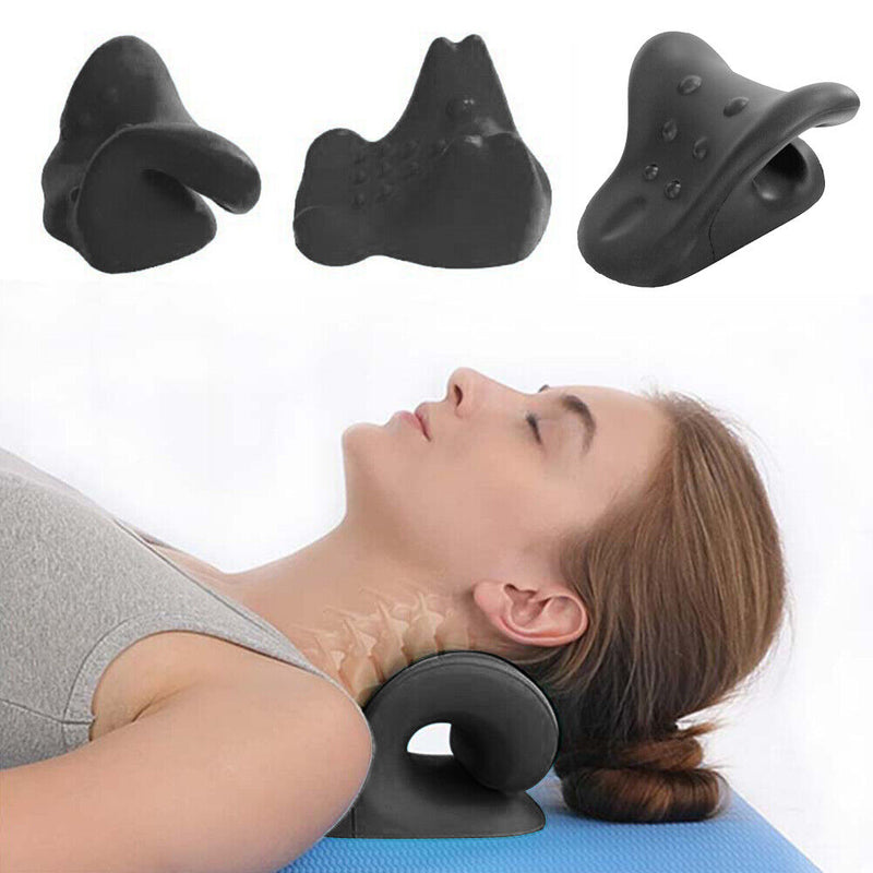 Muscle Relaxation Neck Stretcher Cervical Pillow for Pain Relief (Black) Newly