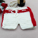 Baby Photography Prop Knitted Soft Newborn Boxing Gloves Pants Outfits
