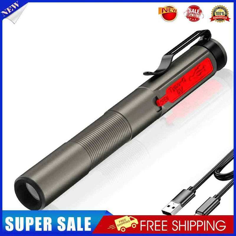 Emergency Medical LED Flashlight Pen Clip Light Torch First Aid Work Lights