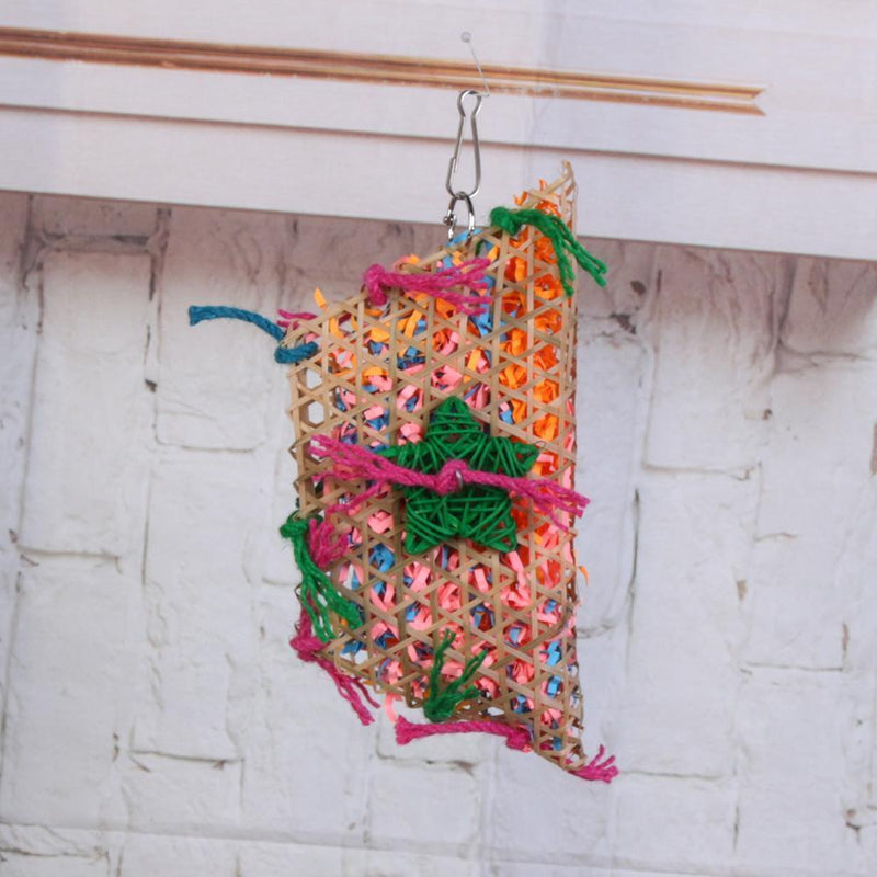 Colorful Bamboo Weaving Wooden Swing Parrot Bird Parrot Vine Bite Swing Chew Uprising