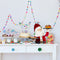 Christmas Treats Holder - Candy Service Plate & Xmas Snowman Statue Figurin
