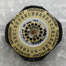 VX44E Quartz Movement Three Pencil 12-Hour-Wednesday Calendar Clock