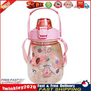 1300ml Drinking Water Bottle Big Belly Water Jug Cup Sports Bottle (Pink) Newly