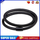 5pcs Unisex Chain Magnetic Buckle Leather Bracelet Braided Wristband