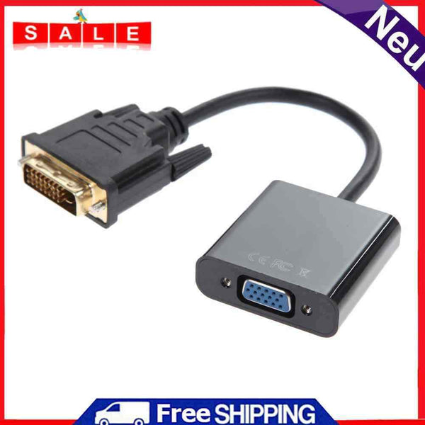 Full HD 1080p DVI-D 24 1 to VGA 15Pin HDTV Monitor Converter Male and Female