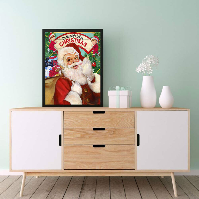 Santa Claus 5D DIY Diamond Painting Kits Full Round Drill Wall Decoration Kuns