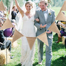 Garland Festival Celebration Flags Wedding Supplies Jute Banner Burlap Bunting