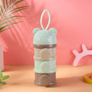 Portable Baby Food Storage Box Bear Essential Milk Powder Container (Green)