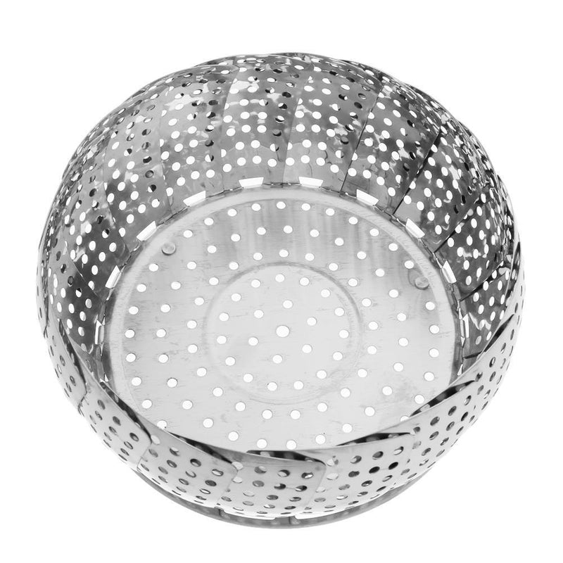 Stainless Steel Folding Telescopic Steamer Cookware Steaming Basket (14cm) Newly