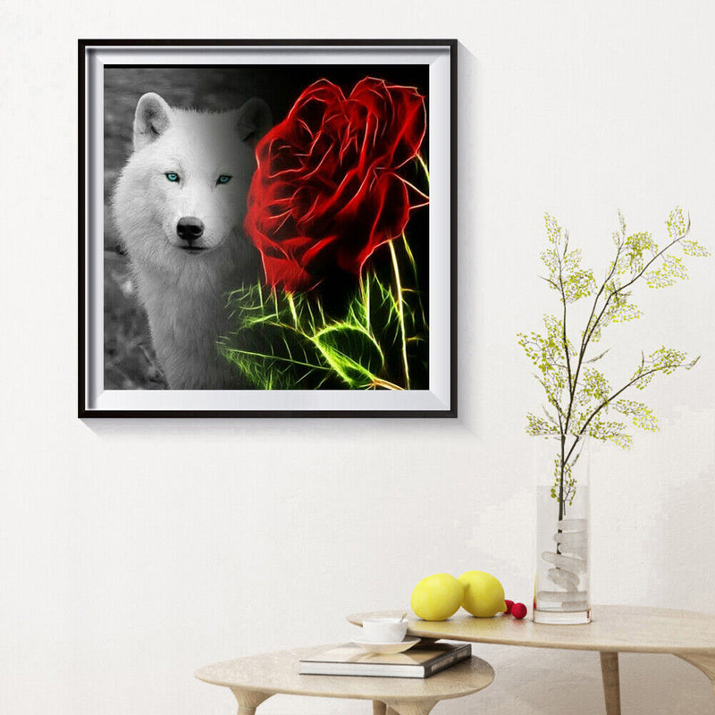 5D Diamond Painting Kit DIY Wolf Full Round Drill Mosaic Picture (HJ609) Newly