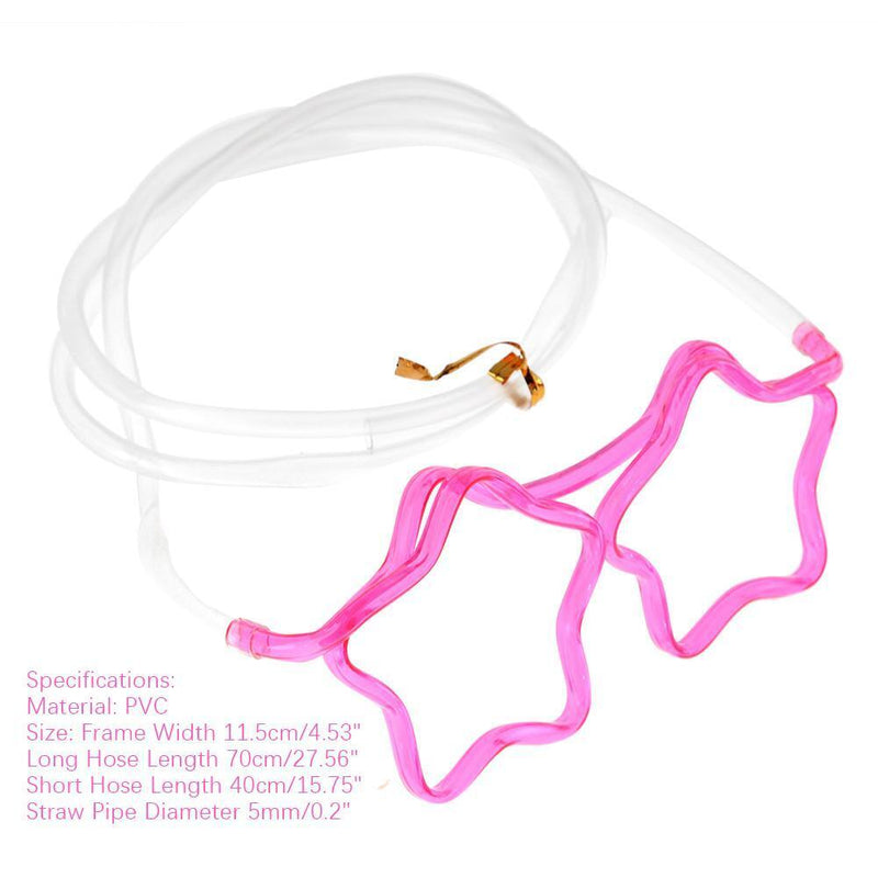 Creative Flexible Soft Plastic Glasses Straw Kid Party Drinking Tube (A)