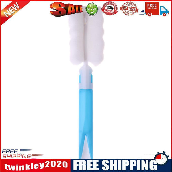 Sponge Cup Brush Removable Handle Cup Cleaning Brush Bottle Scrubber (Blue)