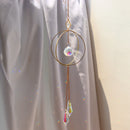 Crystal Ball Iron Ring Hanging Pendant Home Garden Decor (17)