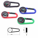 Fishing Hiking Outdoor Carabiner With Compass Random Color Key Hook Clips