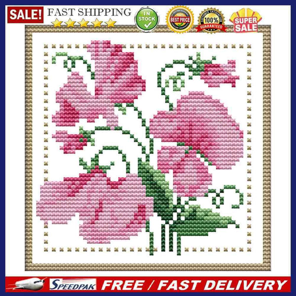 12 Months Flower Cross Stitch DIY 14CT Stamped Handmade Crafts Home Decoratio