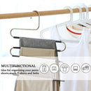 S-Shape Pants Hangers Multi Functional Stainless Steel Trousers Clothes Hangers