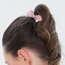 Korean Pearls Elastic Rubber Band Sweet Bow Girls Ponytail Holder (Pink)