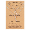 Steel Family Jewelry Couple Pendant Moon Sun Necklace Clavicle Necklace