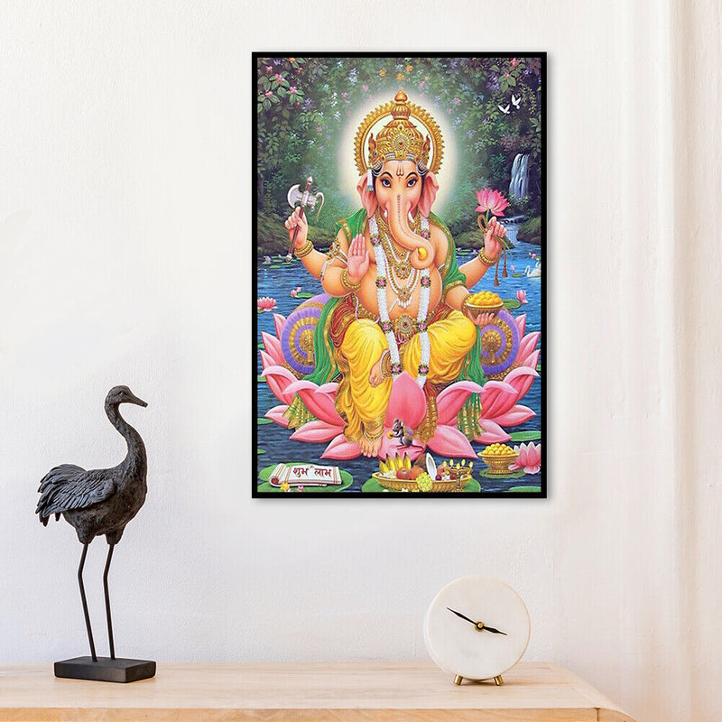 11CT Hindu God Stamped DIY Full Cross Stitch Cotton Thread Printed Embroidery