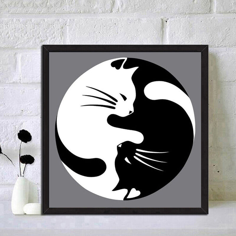 Eight Diagrams Cat Oil Paint By Numbers Kits Canvas DIY Wall Art Craft Coloring