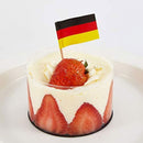 Mini Germany Toothpick Flags Decors - Food Picks Card with Double-sided Pri