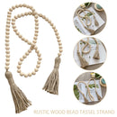 Decorative Beads & Tassels Wood Garland Farmhouse Decor Rustic Beads (2) Newly