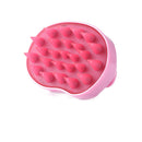 Shower Hair Washing Shampoo Brush Silicone Teeth Head Massage Brush (Pink) Newly