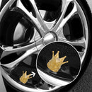4PCS UNIVERSAL CROWN STYLE CAR TIRES AIR VALVE STEM CAP AUTOMOBILE TIRES STE