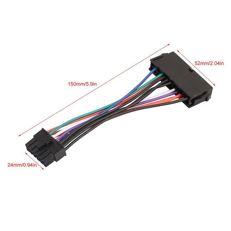 ATX 24-Pin Female to 12-Pin Male PSU Converter Adapter for Acer Q87H3