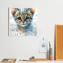 5D DIY Cute Kitten Full Round Diamond Painting Kit Picture Artwork Craft Newly
