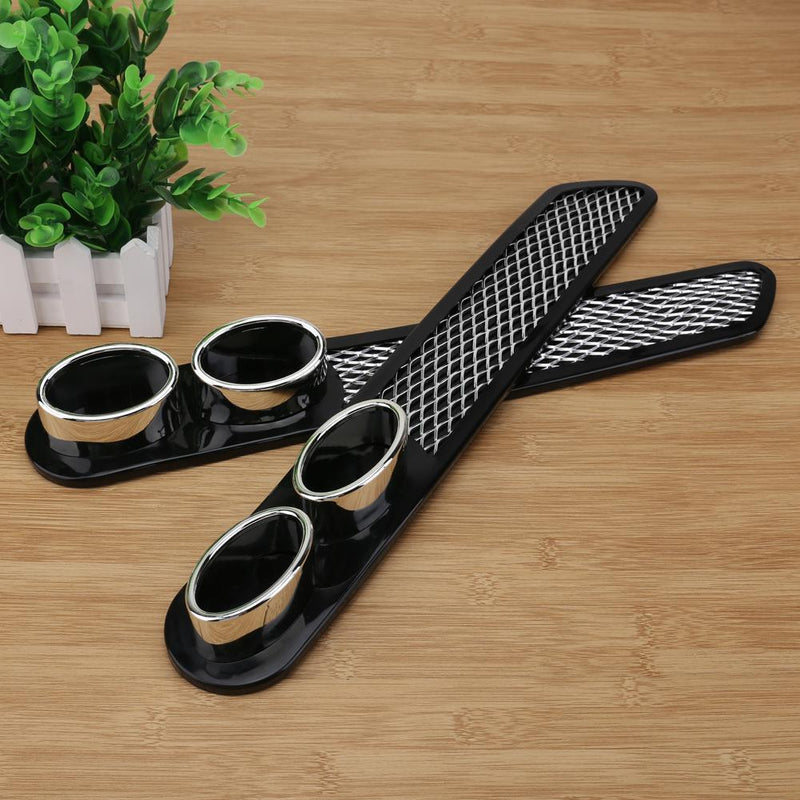 2pcs Car Plastic Dummy Dual Exhaust Pipe Stickers Car Styling Accessory