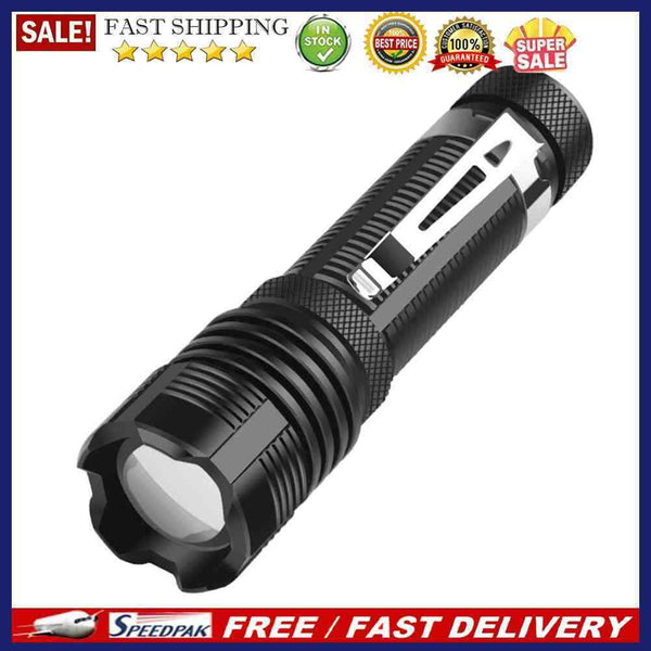 XHP50 LED Portable Telescopic Zoom Flashlight High Brightness Waterproof To