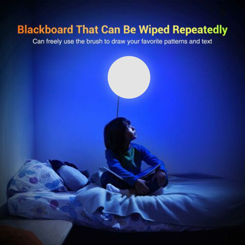 Modern Round LED Wall Lights RGB Remote Lamp Bedroom Decorations (White)