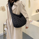 Retro Lattice Cloud Shoulder Bags Women Casual Quilted Solid Color Messenger Bag