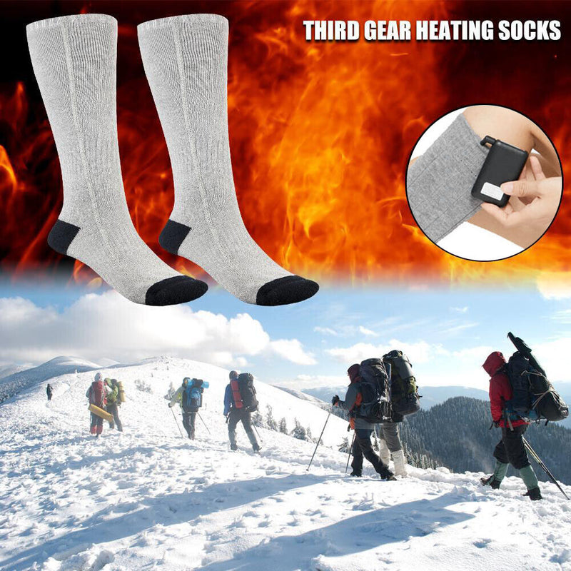 Women Men Outdoor Anti-Cold Foot Heating Stockings Winter Warm Thermal Socks