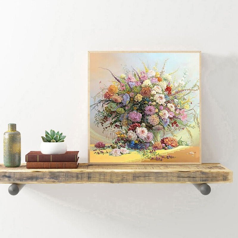 5D DIY Full Round Drill Diamond Painting Flower Bouquet Cross Stitch Embroidery