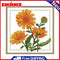 Month Flower Cross Stitch Embroidery Printed Canvas DIY Needlework Set 17x17cm