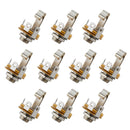 6.35mm 1/4''inch Mono Audio Socket Jack Female Connector Plug Panel 10Pack