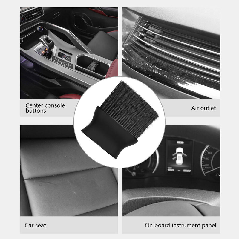 Car Cleaning Brushes - Car Air Conditioner Vents Detailing Brushes (Black)