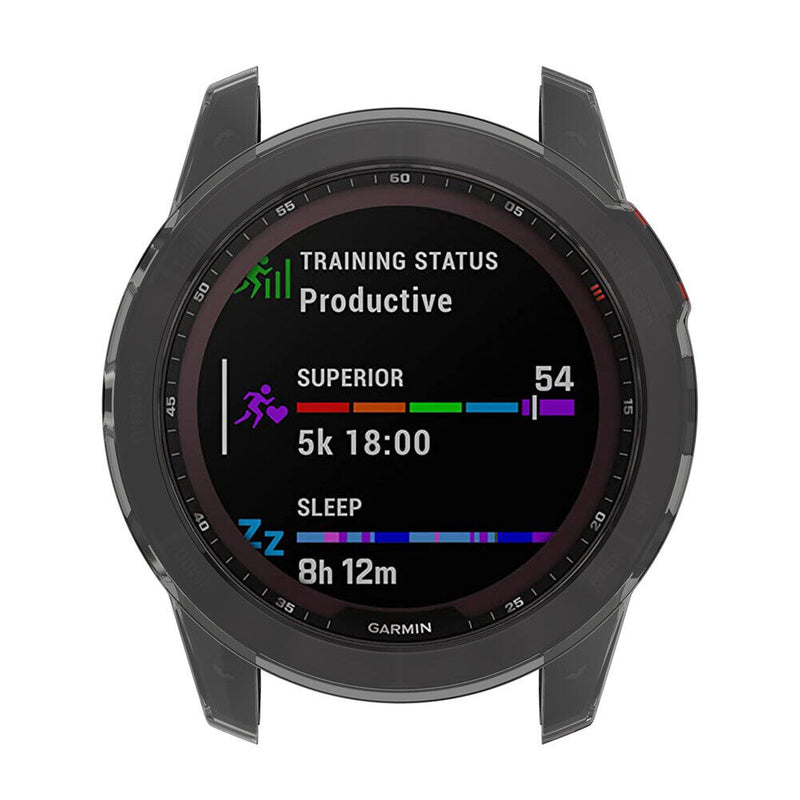 Watch Protective Frame Shell Case for Garmin Fenix 7 (Transparent Black) Newly