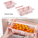 Kitchen Refrigerator Storage Box Stretchable Drawer Rack Shelf (Pink) Newly