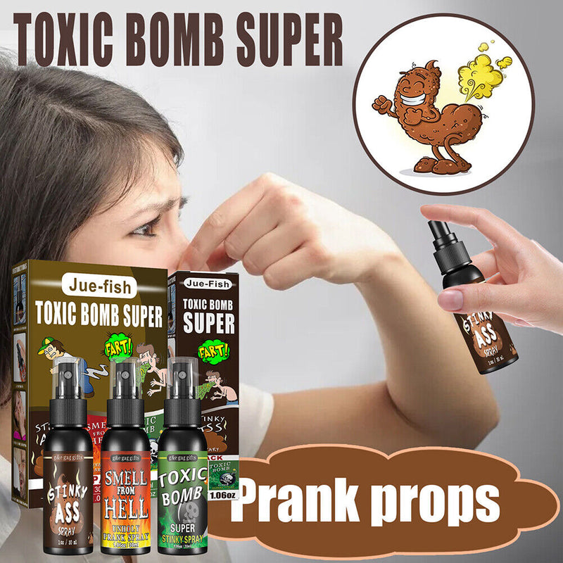 3x Stinky Prank Liquid Tricky Bomb Smell Fart Spray Halloween Entertainment