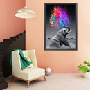 Spray Elephant Oil Paint By Numbers Kits Canvas Picture Wall Art Home DIY C